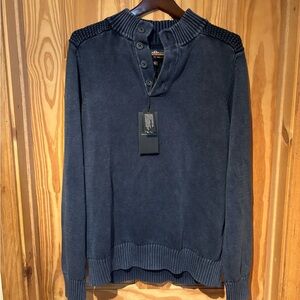 Rock & Republic Men's Dark Blue Turtleneck Sweater